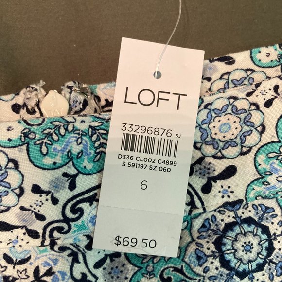 Loft Linen Blend Wrap Skirt - NWT - Picture 9 of 10